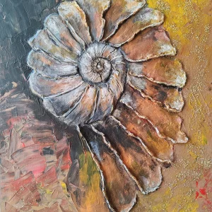 Fractal - textured abstract art painting by Alexandra Catană